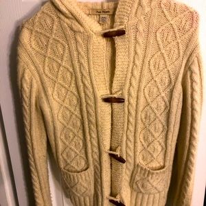Free People cable knit hooded sweater